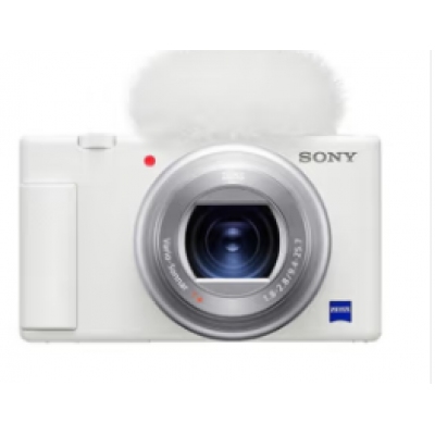 索尼（SONY）ZV-1 Vlog相機(jī) 4K視頻/美膚拍攝/強(qiáng)悍對焦/學(xué)生/入門 (ZV1) 白色