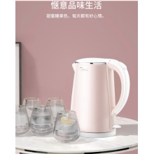 美的（Midea）電水壺?zé)崴畨仉姛崴畨?04不銹鋼1.7L容量暖水壺?zé)畨貎籼鸺矣么笕萘块_水壺智能自動(dòng)斷電1705b