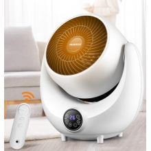  奧克斯（AUX） 取暖器暖風(fēng)機(jī)迷你小型家用電暖器節(jié)能省電電暖氣遙控定時塔式廣角搖頭NFJ-200A7 NFJ-200A7遙控款